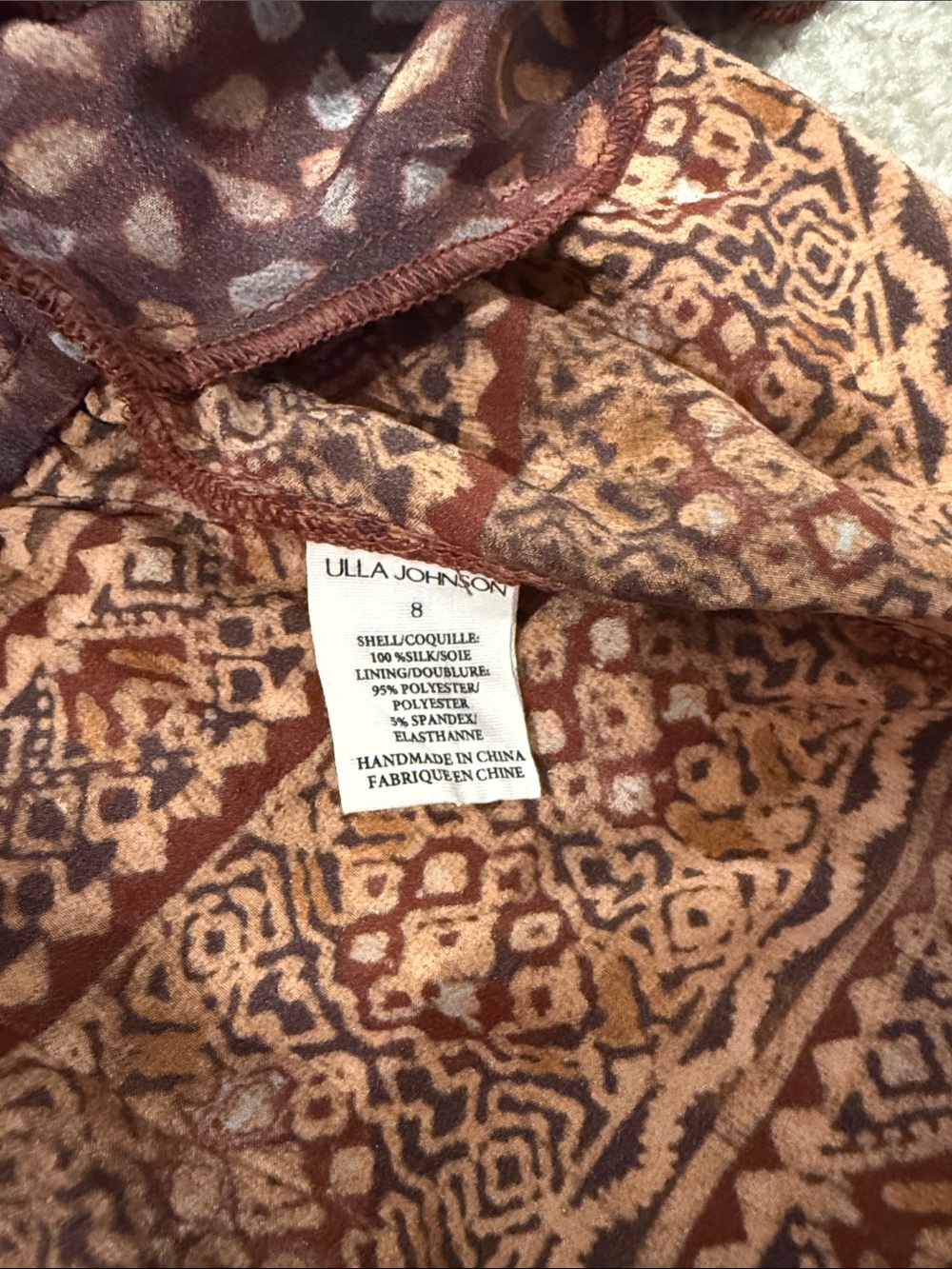 Ulla Johnson Hayana 100% silk long sleeve mini dress - Picture 4 of 7